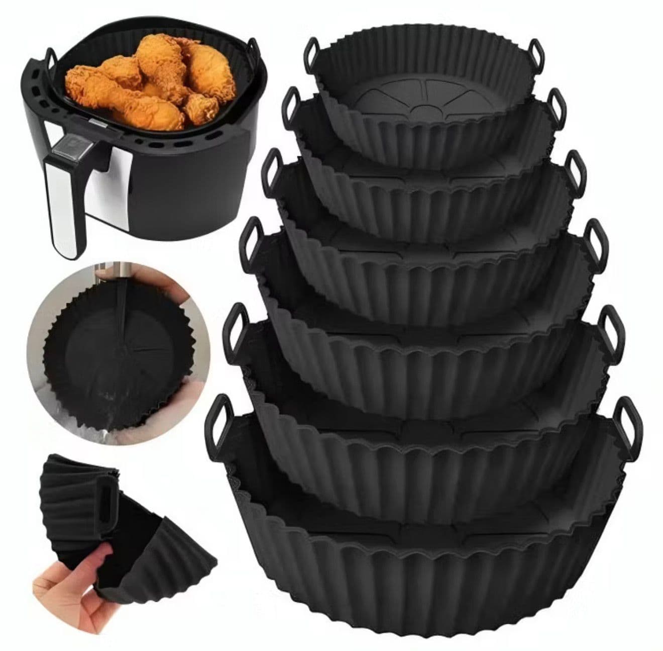 Kit 6 Cesto Em Silicone